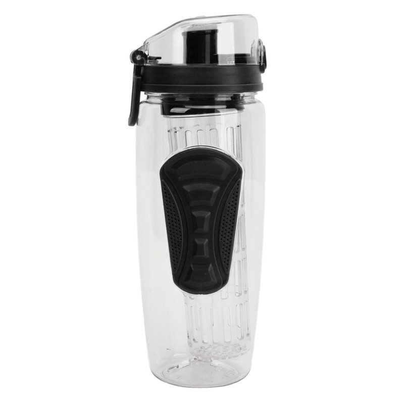 Fruit Infuser Water Bottle Anti Slip Grip Flip Top Lid