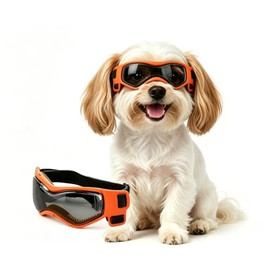 Gafas Para Perros, Protección Contra La Luz Solar Y UV, Gafas De Sol Para Perros De Raza Pequeña, Negro Clásico Y Naranja Brillante, Tamaño Pequeño, C
