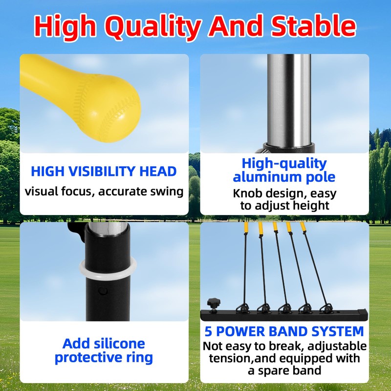Wiseek 31-43 in Adjustable Batting Swing Trainer. Baseball Hitting Trainer
