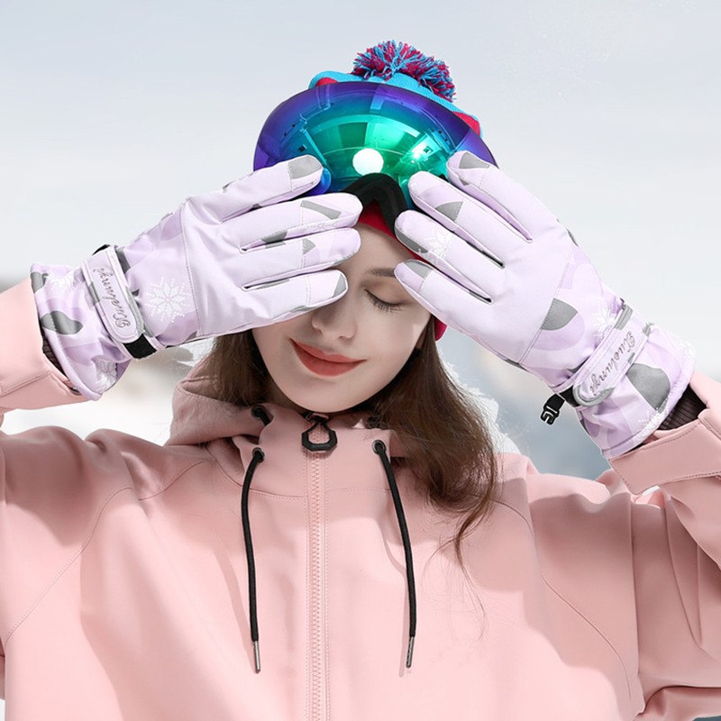 Ski Gloves Autumn and Winter Warm Cycling Gloves Girls Outdoor