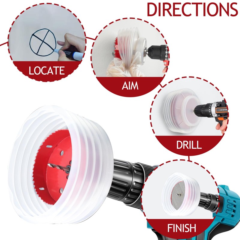 Nicerity 6-1/8 Inch Hole Saw with 160mm Dust Bowl Catcher