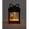 Giftcraft 667567 LED Gift Box Water Lantern with Santa, 7-inch