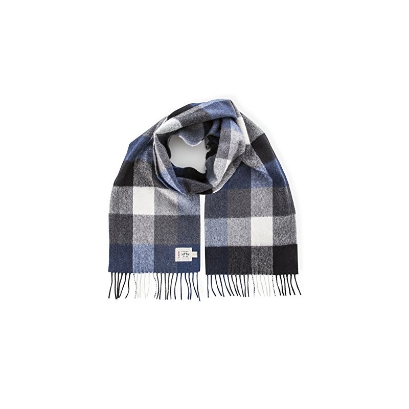Avoca Merino Wool Scarf Navy/Grey