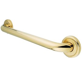 Kingston Brass DR814322 Designer Trimscape Laurel Decor 32-Inch Grab Bar with 1.25-Inch Outer Diameter, Polished Brass