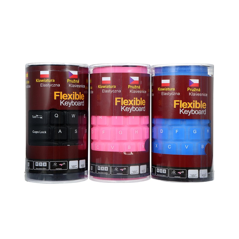 108 Keys USB Silicone Flexible Foldable Keyboard Waterproof Dustproof USB