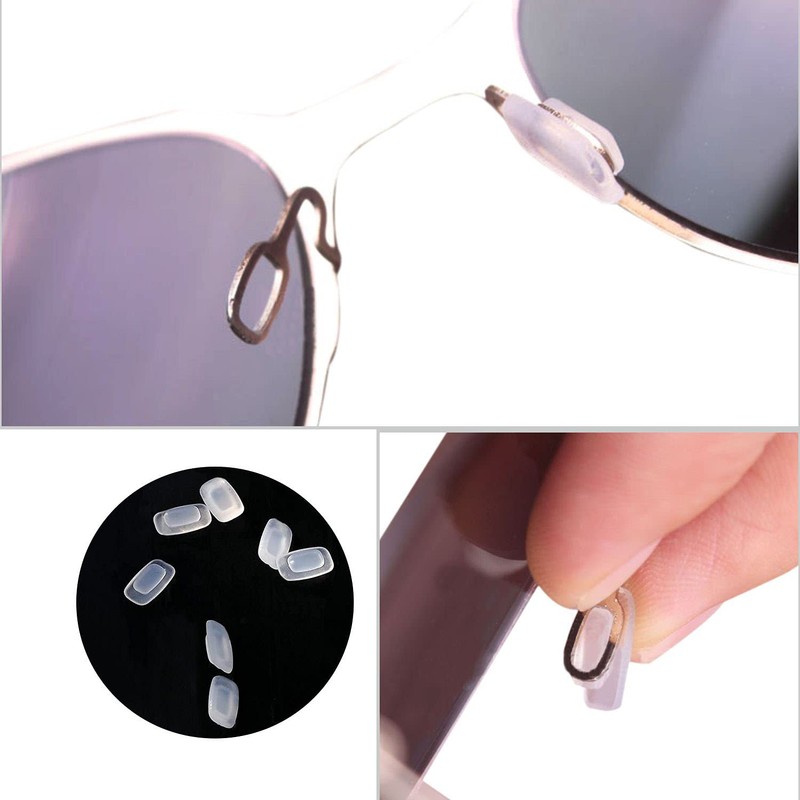 Eyeglass Nose Pads 4 Pair of Replacement Square Premium Grade