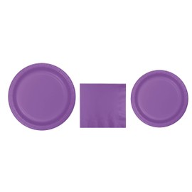 Baxters Party Bundles Bulk, Gray, 240 Count 9 Inch Round Paper Plates, 240 Count Luncheon Paper Napkins 2 Ply, 240 Count 7 Inch Round Paper Plates, Pack Contains 680 Pieces, Made in the USA