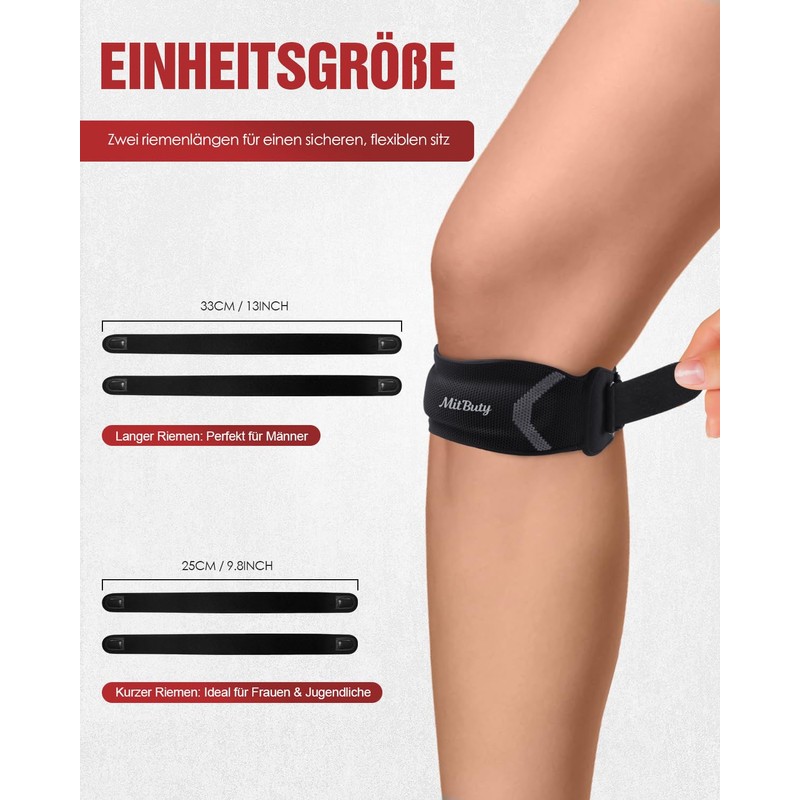 MitButy Patella Tendon Knee Brace (2-Pack) - Adjustable Knee Brace
