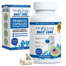 TriActive Biotics Daily Care - Probiotics for Women and Men, Prebiotic Blend with 6 Billion CFU - Probiotics for Digestive Health - Support Gut Health, Immune Defense - 30 Capsules