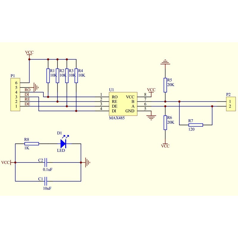 KKHMF 5pcs 5V MAX485 RS-485 TTL-RS-485 Module Converter MCU Development