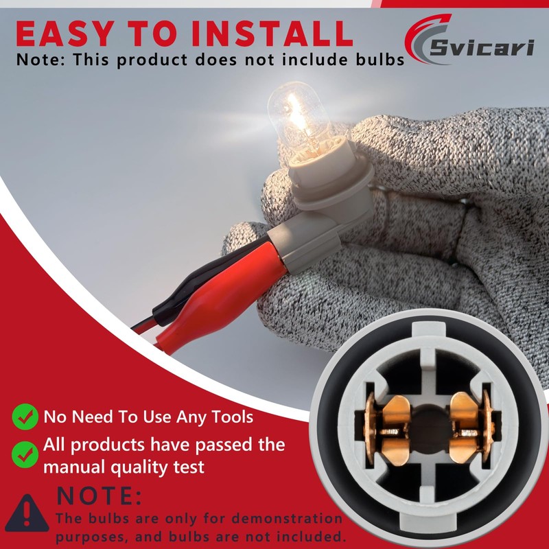 Svicari 2PCS Side Marker Light Bulb Socket Holder Compatible with