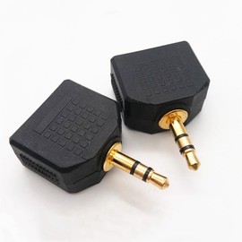 BUBUCAM 3.5mm Headphone Y Splitter, 1 Male to 2 Female Audio Jacks, Ideal for All Media Players & Audio Devices with 3.5 mm Port (2 Pack)