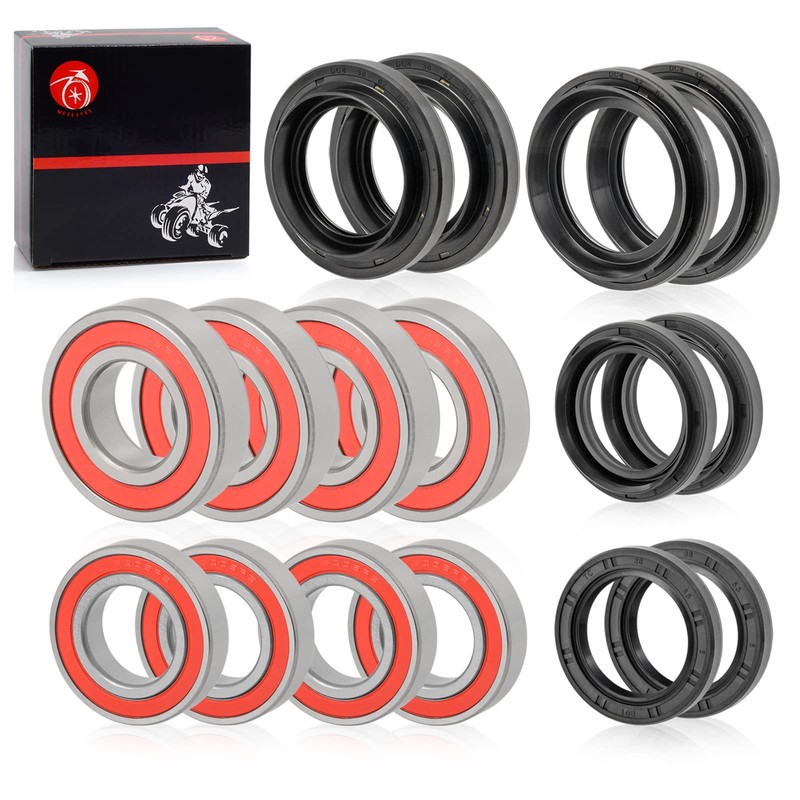 Front Rear Wheel Bearing Seals Kits 2005-2013 For Yamaha Rhino