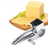 Nikou Rotary Cheese Grater, Stainless Steel Hand Crank Cheese Grater