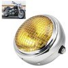 7in 55W Motorcycle Grill Headlight Vintage Style High/Low Beam Halogen