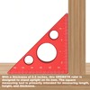 GREBSTK Aluminum Alloy Triangle Ruler, 45 Degree Angle Ruler Carpentry