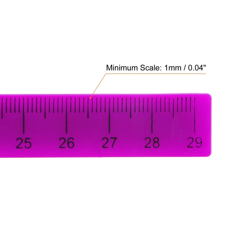 sourcing map Whiteboard Magnetic Ruler 29cm Metric Blackboard Straight Rulers