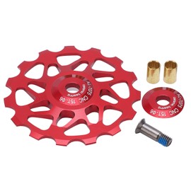 LeBycle Universal 15T Mountain Bicycle Rear Derailleur Ceramic Bearing Guide WheelRed