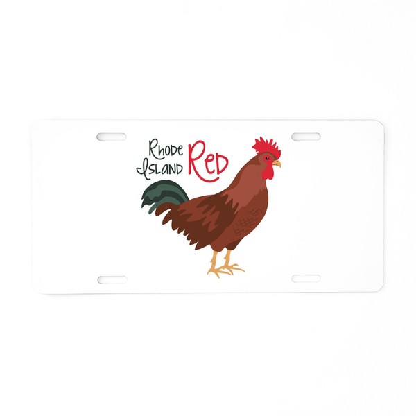 CafePress Rhode Island Red Aluminum License Plate, Front License Plate,
