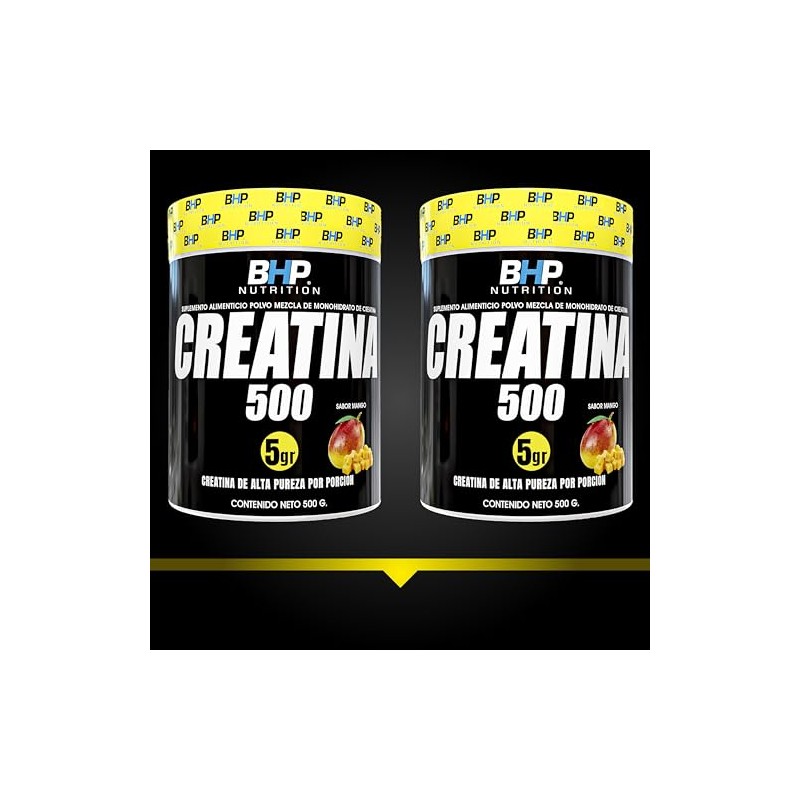 BHP NUTRITION- CREATINA MONOHIDRATADA SABOR MANGO 500grs