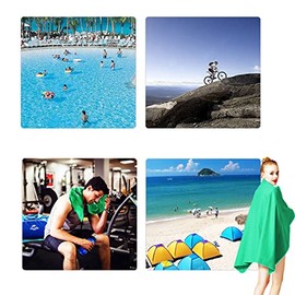 DQST Toalla Microfibra Secado Rpido 2 Pack, Toalla de Viaje Ligera y Portatil, Toalla Deportiva para Playa, Natacin, Yoga, Gimnasio, Camping,...      