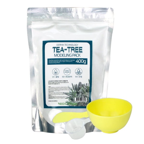 NEEDS NATURE Derma Tech Tea-tree Modeling Pack 400g + Pack Tool Set