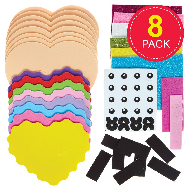 Baker Ross FX122 Love Heart Doughnut Magnet Kits - Pack