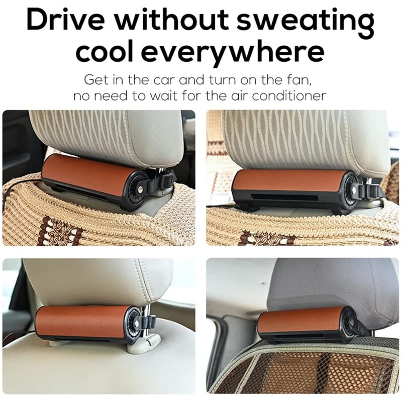 Car Seat Cooling Fan USB Powered Bladeless 3 Speeds Strong