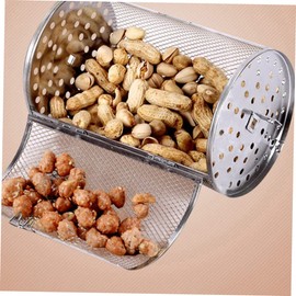 BESPORTBLE Stainless Steel Grilling Cage BBQ Basket for Roasting 14x23cm Rotating Nut Baking Tool Accessory Kit