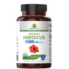 Brieofood Organic Hibiscus 1500mg, 45 Servings, Vegetarian, Gluten Free, 90