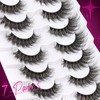Veleasha False Eyelashes Wispy Faux Mink Lashes Fluffy Handmade Fake