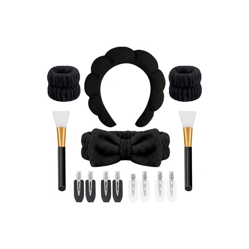 Set negro de 14 piezas MODAMNGL con diadema nube, pulseras,
