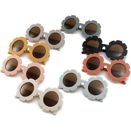 8 Pairs Flower Sunglasses,Cute Kids Sunglasses Daisy Toddler Sunglasses,Party Photography Props for Boys Girls Fun Gifts, for Party, Accessories, Outdoor,Beach
