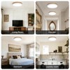 12inch Dimmable Wood led Ceiling Light,Wood Flush Mount Ceiling Light
