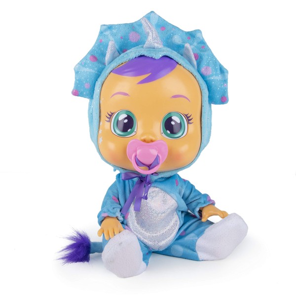 Cry Babies Fantasy Tina The Blue Dinosaur | Interactive Baby Doll Crying Real Tears with Dummy