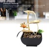 Tabletop Waterfall Fountain 3 Tier Lotus Leaf LED Light Circulating