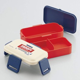 Skater PFLW4AG Ag+ Antibacterial Fluffy Lunch Box, 20.3 fl oz (600 ml), Snoopy Retro Label, Peanuts, Made in Japan