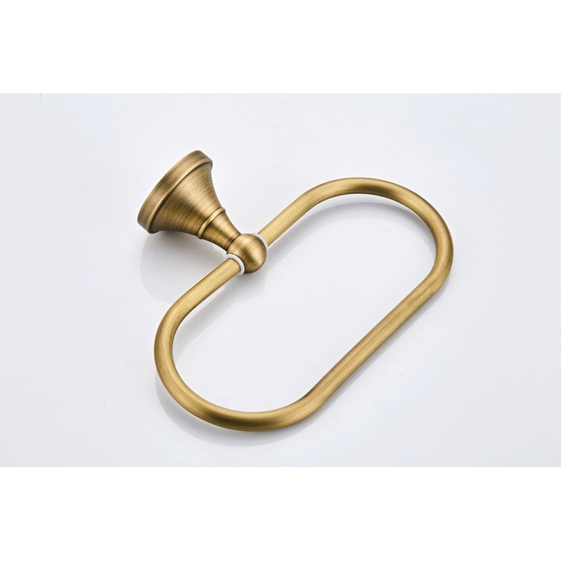 Celbon Antique Brass Oval Towel Ring 8.26'' /21cm Bathroom Towel