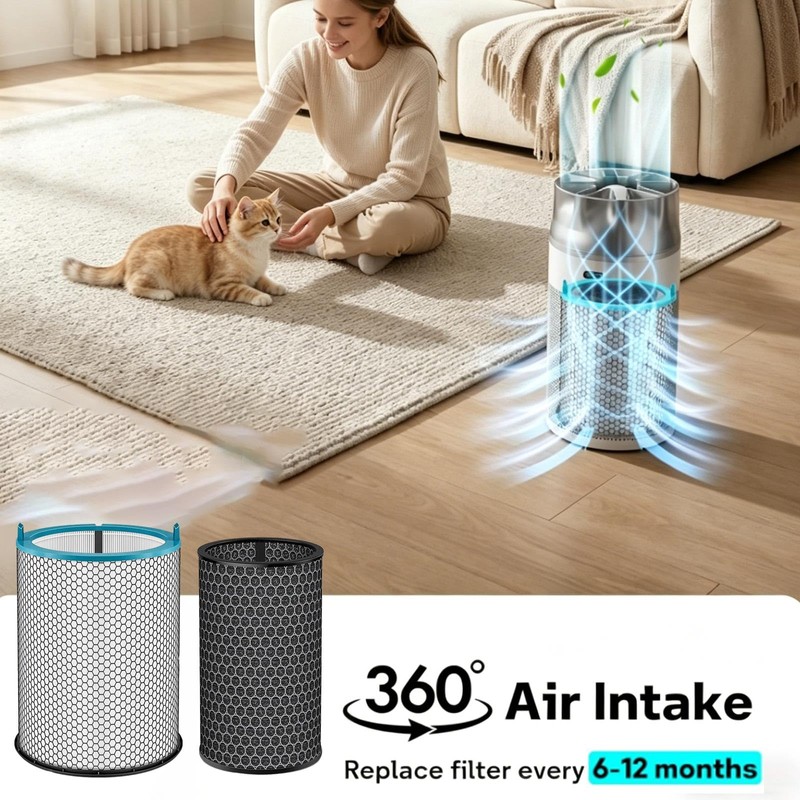 HJ10 Replacement Filter Compatible with Dyson Hush-jet, 3-Layer Structural Filter
