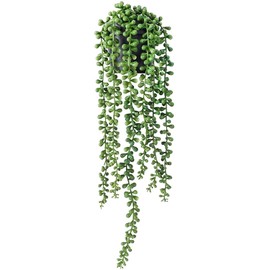 iToids 1 Pack Artificial Hanging Plants, Fake Potted Hanging String of Pearls Vine - Ideal for Home, Living Room, Office, Shelf, Farmhouse, Outdoor, Indoor Decor - Perfect Decor for All Seasons