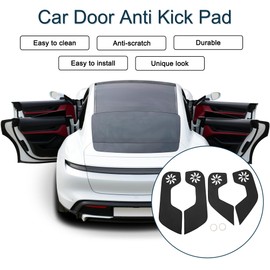 TUCKBOLD Leather Car Door Anti Kick Pad Sticker for Honda CRV 2023 Door Side Edge Guard Protector Interior Accessories Black 1 Set