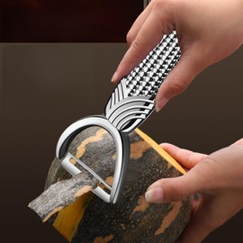 Huakai Swivel Vegetable Peeler, Widened Handle and Ultra Sharp Stainless Steel Blades - Perfect Kitchen Peeler For Veggie, Fruit, Potato, Carrot, Apple - Silver