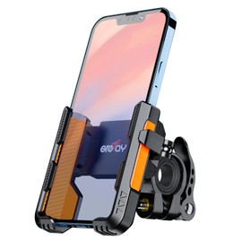 Grefay Bicycle Smartphone Holder, One-Handed Operation (1S Quick Release) Bicycle Phone Holder, Motorcycle Phone Mount Stand, Motorcycle, Motorcycle, Smartphone, Anti-Shake, Portable, Diameter 0.8 -