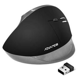 ADVANCE - VERTICAL + WIRELESS Mouse - Vertical - USB - 2400 DPI - 6 Buttons and One Scroll Wheel