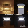 SIEDiNLAR Solar Post Cap Lights Outdoor Glass 2 Modes 8