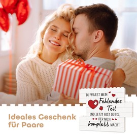 Craftique Love Anniversary Gift for Him Her, Building Block Puzzle Decoration, Couple Gifts, Wedding Anniversary Gifts for Men, Women, Boyfriend, Wife, Husband, I Love You Gift