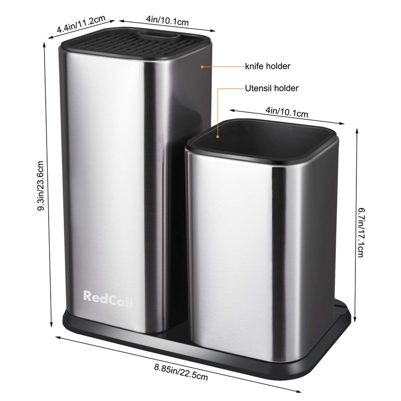 RedCall Kitchen Knife Holder,Stainless Steel Universal Knife Block Without Knives