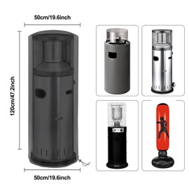 Tonhui Patio Heater Cover for Enders Polo 2.0 Heater Cover 210D Oxford Waterproof, Outdoor Boxing Bag Cover, Punch Bag Cover Waterproof, Black Protector Round 50 x 50 x 120 cm