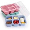 Shopwithgreen Reusable 5 Compartment Bento Box Container Lunch Boxes, Snack