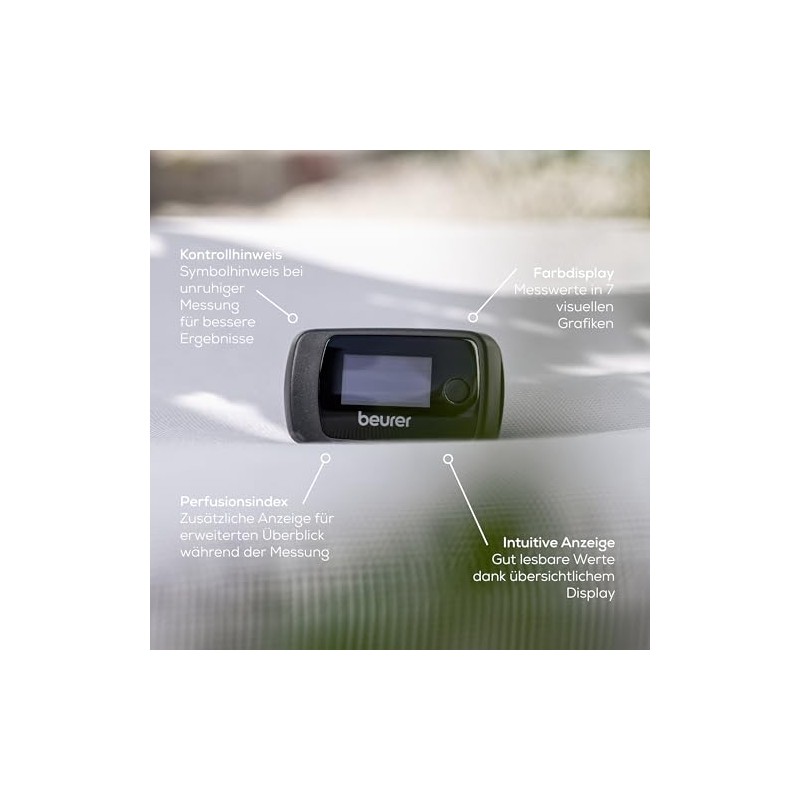 Beurer PO 40 Pulse Oximeter For Measuring Oxygen Saturation, Heart